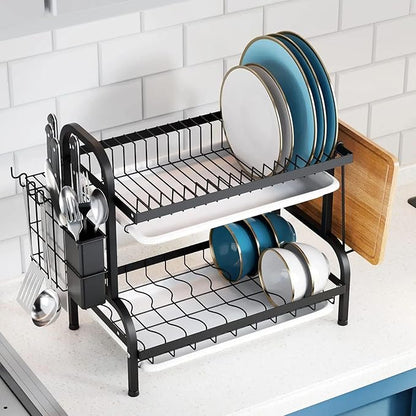 Maximize Your Storage 2-Tier Dish Drying Rack