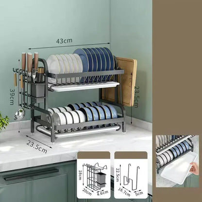 Maximize Your Storage 2-Tier Dish Drying Rack