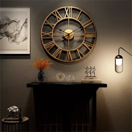 Modern Easy To Hang Large Metal Wall Clock