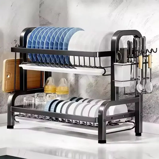 Maximize Your Storage 2-Tier Dish Drying Rack